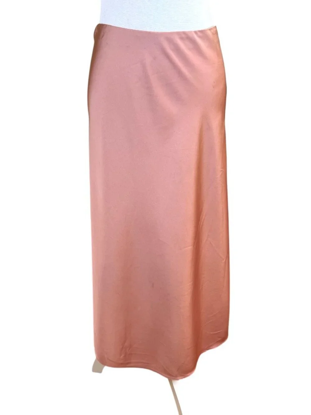 J.Crew Satin Skirt Midi Maxi Light Pink Pull On (L)